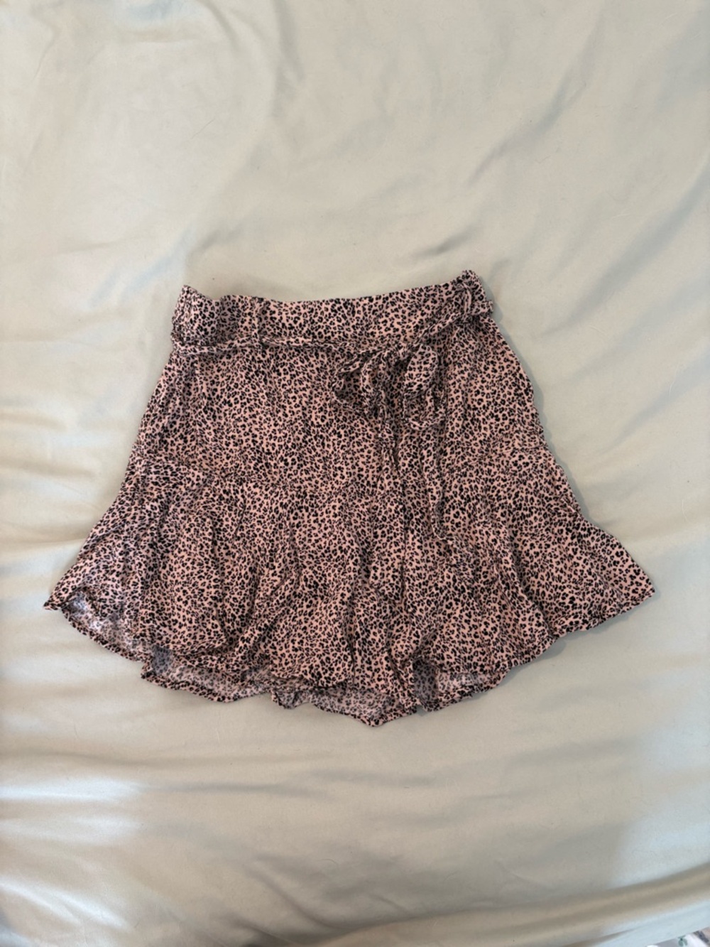 URBAN Romantics Pink Leopard Ruffle Mini Skirt